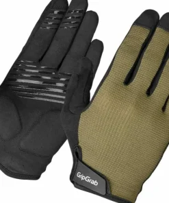 Clearance Gripgrab Explr Padded Full Finger Summer Gloves Olive Green