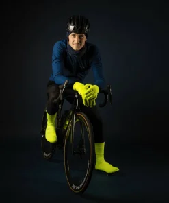 Best Gripgrab Flandrien Waterproof Knitted Road Shoe Covers Yellow Hi-Vis
