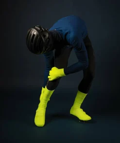 Best Gripgrab Flandrien Waterproof Knitted Road Shoe Covers Yellow Hi-Vis