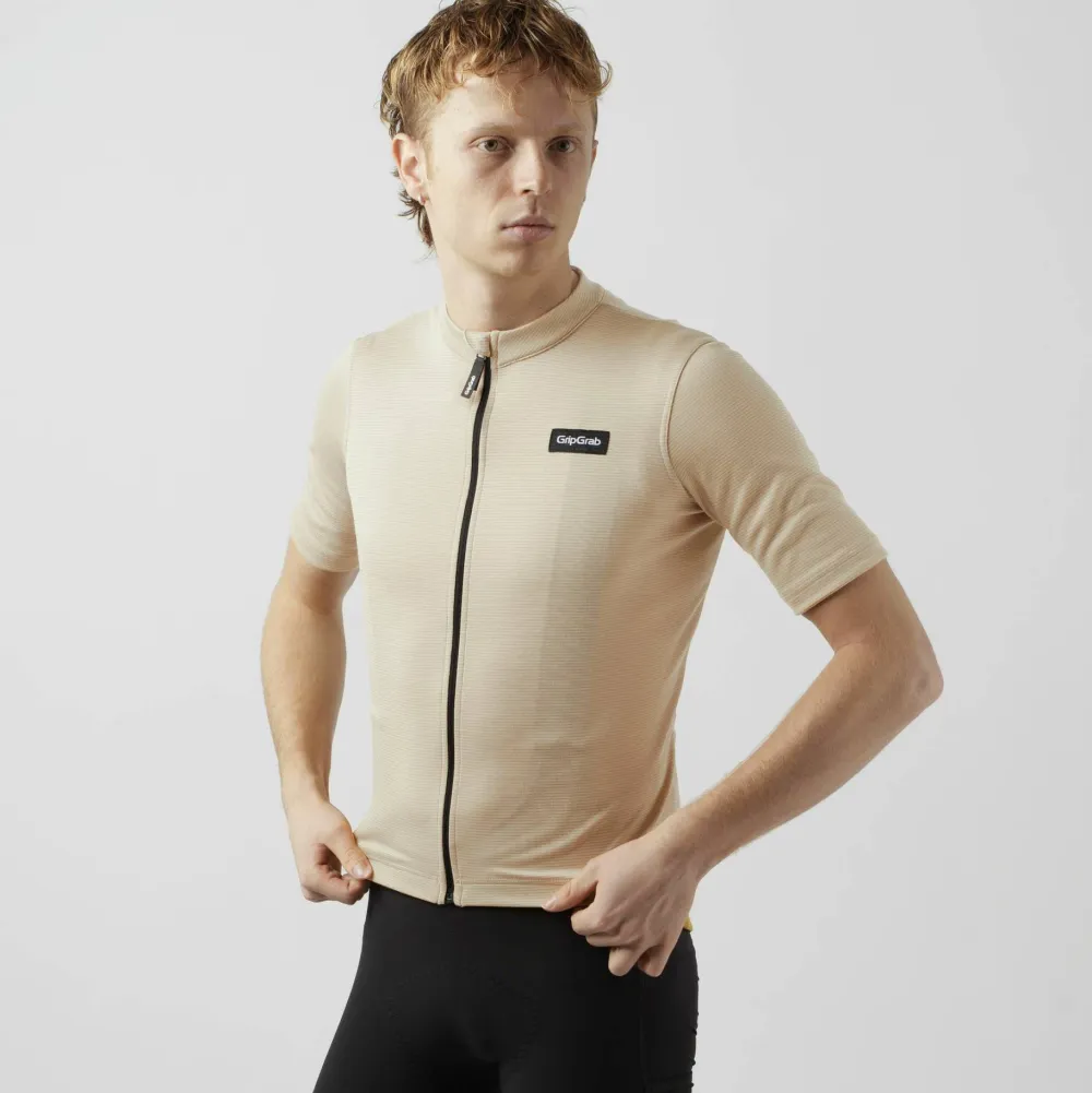 Gripgrab Men's EXPLR Merinotech Short Sleeve Jersey Beige