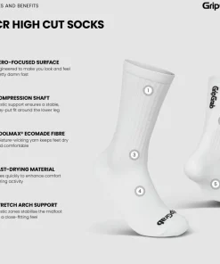 Discount Gripgrab PACR High Cut Socks White