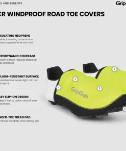Gripgrab PACR Windproof Toe Covers Yellow Hi-Vis