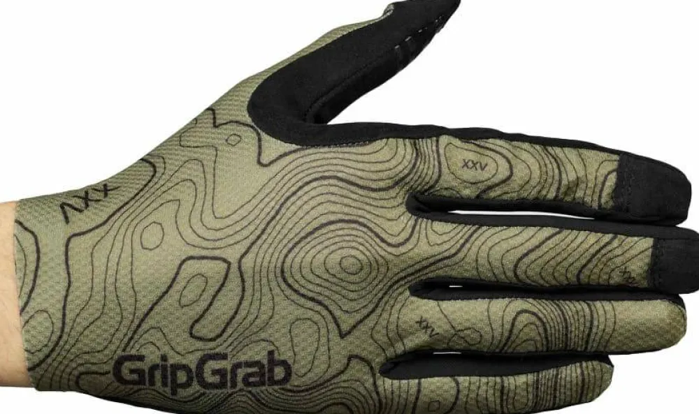Clearance Gripgrab Rebel Full Finger Summer Gloves Olive Green