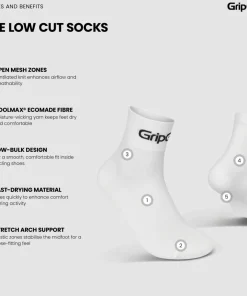 Sale Gripgrab RIDE Low Cut Socks White