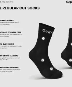 Gripgrab RIDE Regular Cut Socks Black