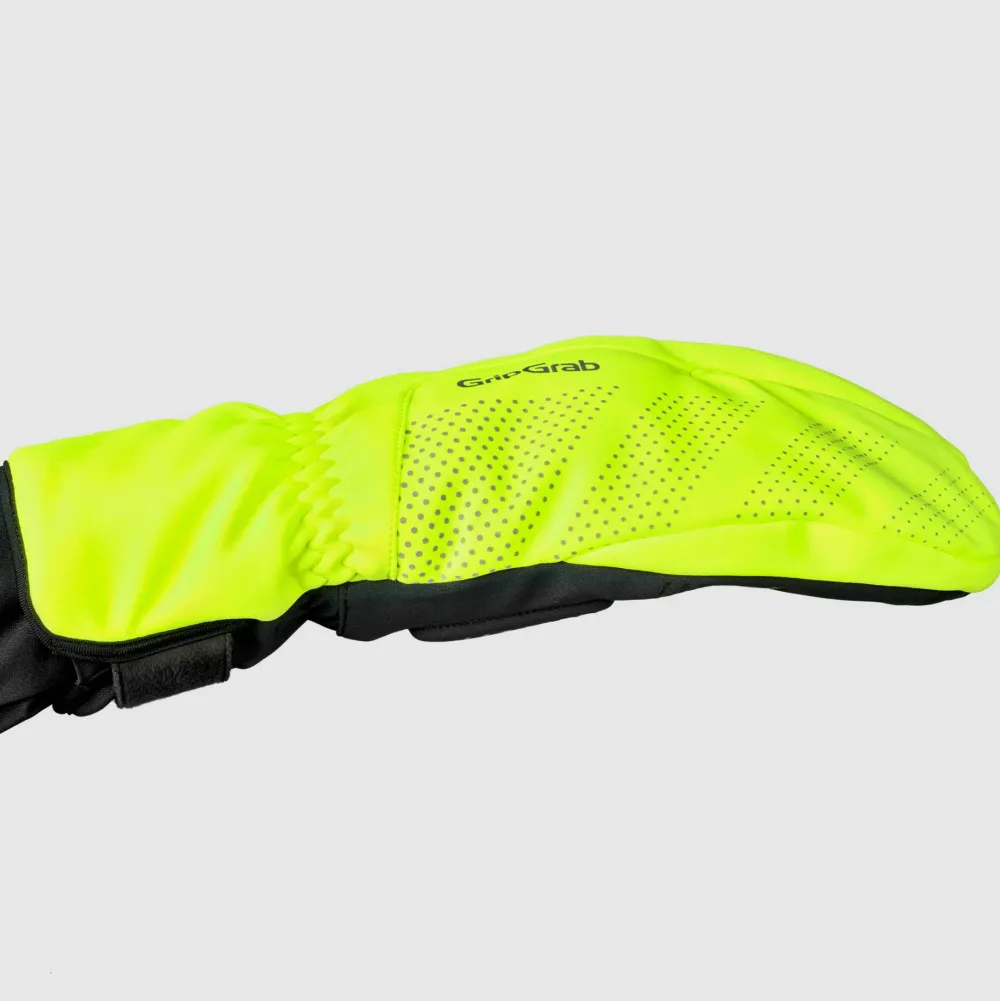 Discount Gripgrab Ride Windproof Deep Winter Lobster Gloves Yellow Hi-Vis