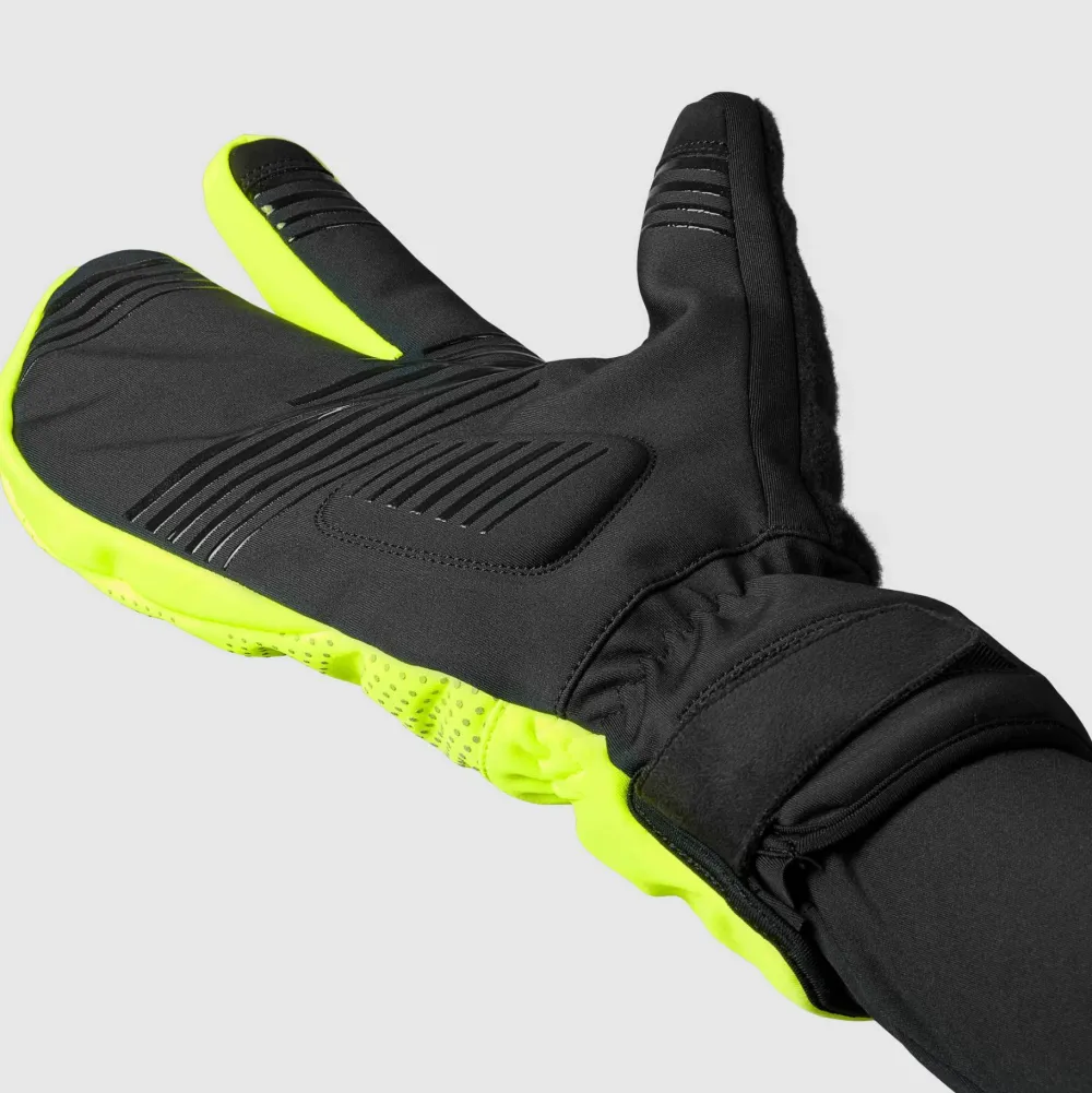 Discount Gripgrab Ride Windproof Deep Winter Lobster Gloves Yellow Hi-Vis