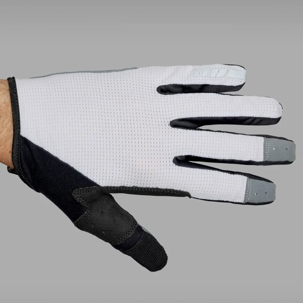 Outlet Gripgrab Shark Padded Full Finger Glove White