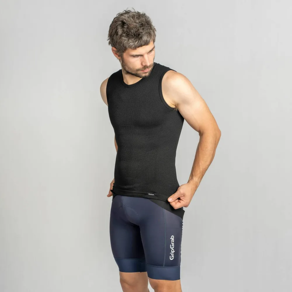 Clearance Gripgrab Unisex PACR Spring-Autumn Seamless Sleeveless Base Layer Black