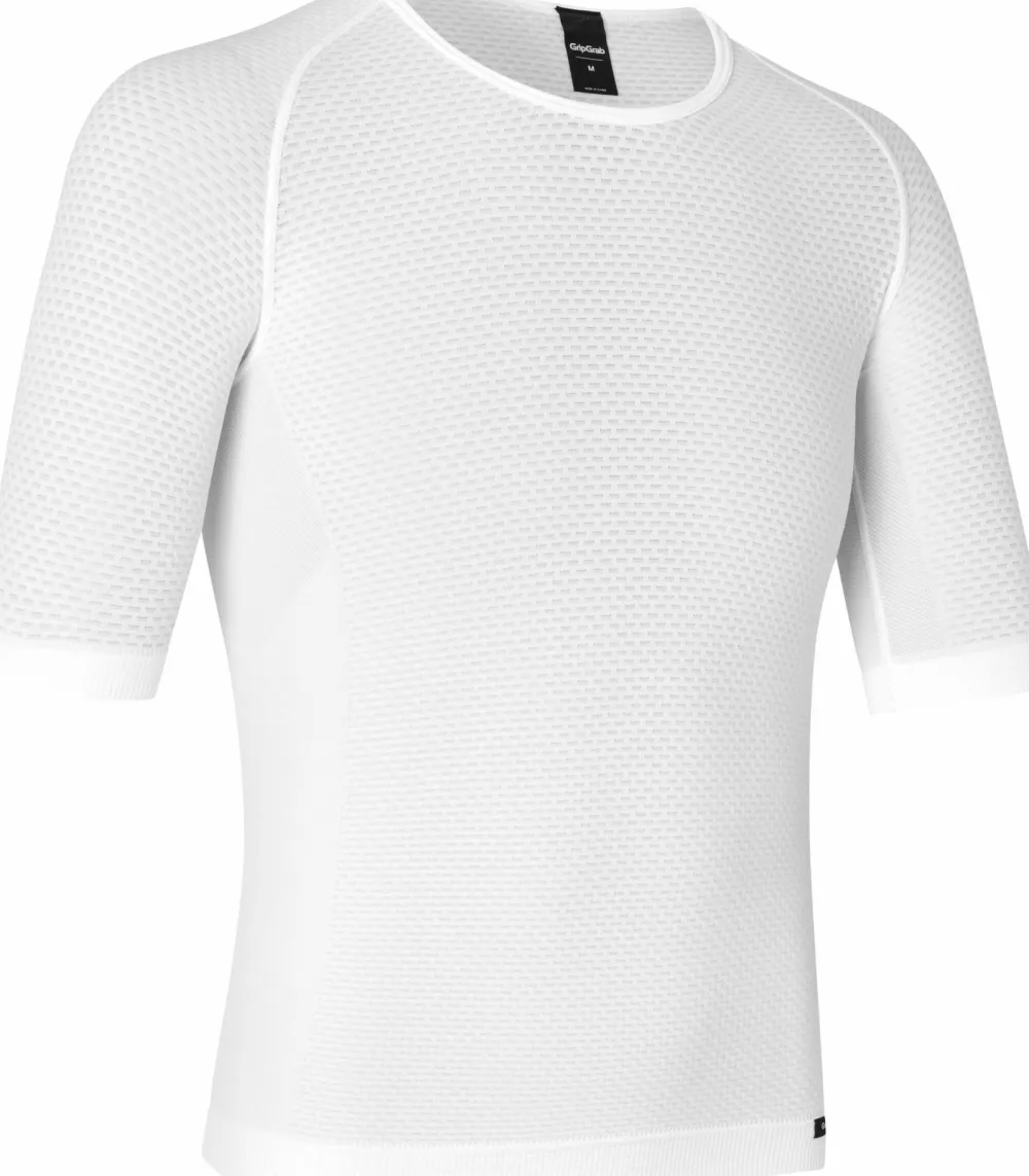 New Gripgrab Unisex PACR Ultralight Seamless Short Sleeve Base Layer White