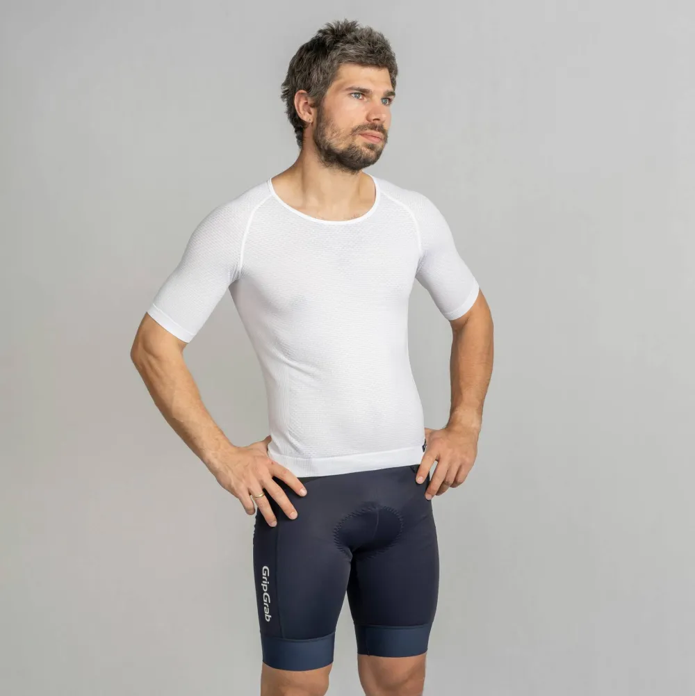 New Gripgrab Unisex PACR Ultralight Seamless Short Sleeve Base Layer White