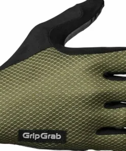 Outlet Gripgrab Vertical 2 Insidegrip™ Full Finger Summer Gloves Olive Green