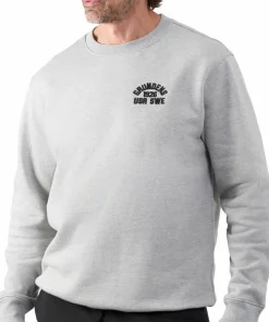 Sale Grundéns Men's 1926 Crew Sweatshirt Lightgrey
