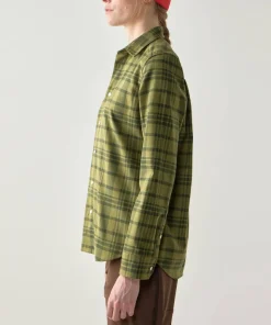 New Haglöfs Women’s Virke Flannel Shirt Seaweed Green/Olive Green