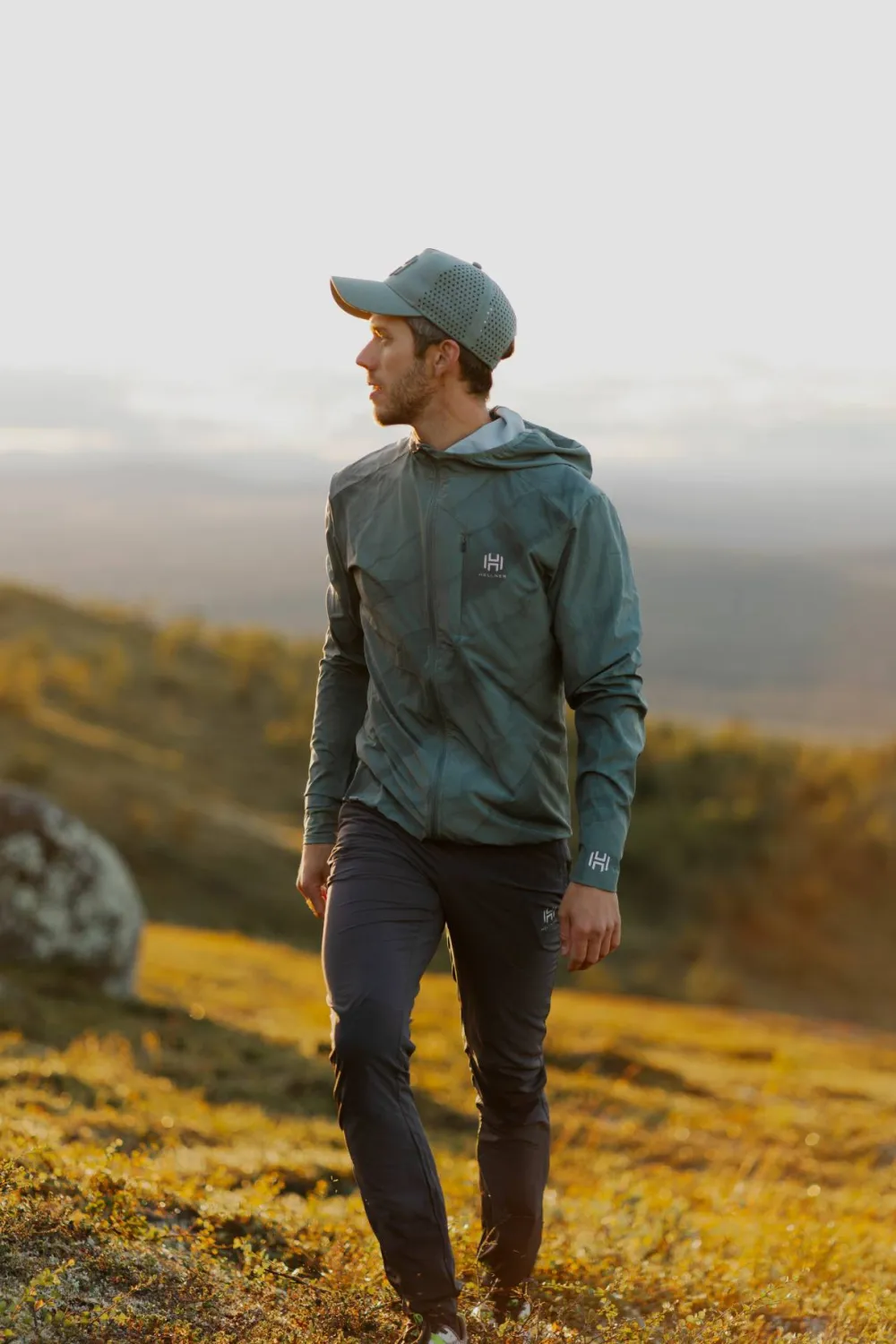 Online Hellner Men's Aras Running Jacket Laurel Wreath Aop