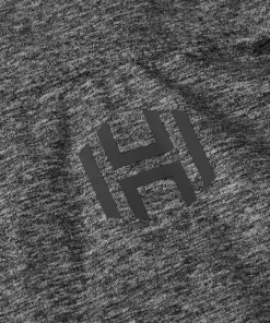 Sale Hellner Men's Nunis Halfzip Long Sleeve Tee Black Beauty melange