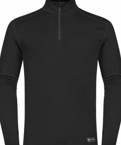Discount Hellner Men's Wool Tech Base Layer Long Sleeve Black Beauty