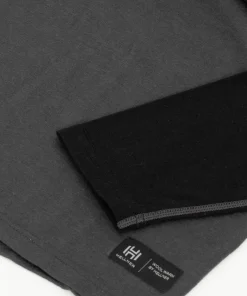 New Hellner Men's Wool Warm Base Layer Long Sleeve Phantom/Black Beauty