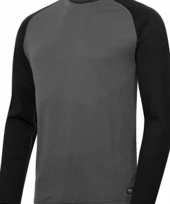 New Hellner Men's Wool Warm Base Layer Long Sleeve Phantom/Black Beauty