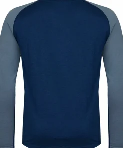 Hot Hellner Men's Wool Warm Base Layer Long Sleeve Dress Blue/Flint Stone