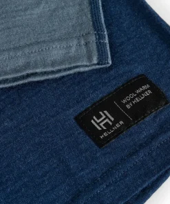 Hot Hellner Men's Wool Warm Base Layer Long Sleeve Dress Blue/Flint Stone