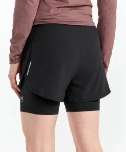 Hellner Women's Kelva 2-In-1 Running Long Tights Black Beauty/Black Beauty