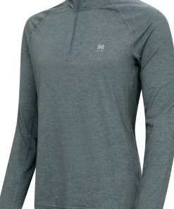 Discount Hellner Women's Nunis Halfzip Long Sleeve Tee Stormy Weather