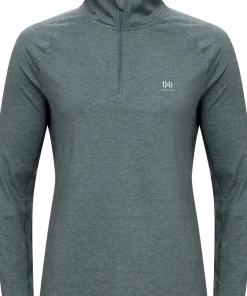 Discount Hellner Women's Nunis Halfzip Long Sleeve Tee Stormy Weather