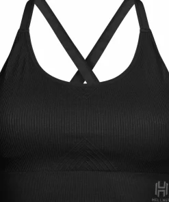 Clearance Hellner Women's Seamless Tech Sport Bra Black Beauty