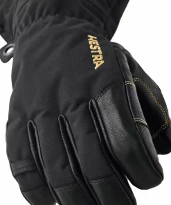 Sale Hestra Army Leather Gore-Tex - 5 Finger Black/Black