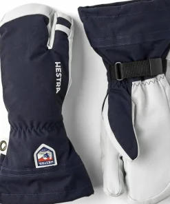 Hot Hestra Army Leather Heli Ski 3-Finger e Marin