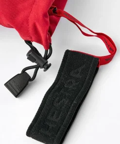 Best Hestra Army Leather Heli Ski 3-Finger Red Röd