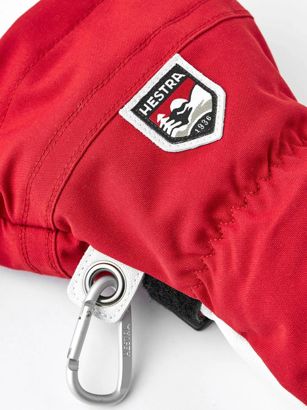 Best Hestra Army Leather Heli Ski 3-Finger Red Röd