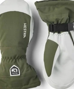 Outlet Hestra Army Leather Heli Ski Mitt Olive