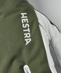 Outlet Hestra Army Leather Heli Ski 3-Finger Olive