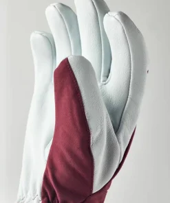 Online Hestra Army Leather Heli Ski 5-finger Bordeaux