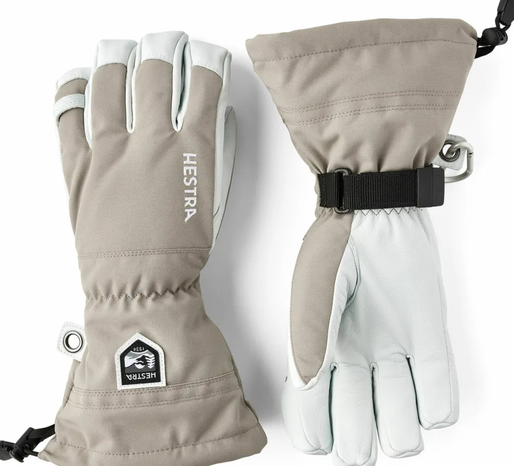 Clearance Hestra Army Leather Heli Ski 5-finger Khaki