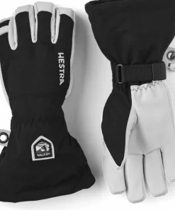 Discount Hestra Army Leather Heli Ski 5-finger Black Svart