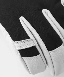 Discount Hestra Army Leather Heli Ski 5-finger Black Svart