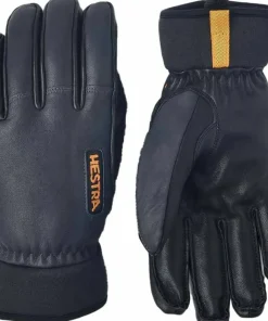 Sale Hestra Army Leather Wool Terry 5-Finger Grey