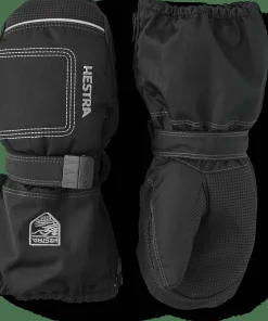 Hot Hestra Baby's Zip Long Mitt Black/Black