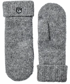 Outlet Hestra Bonnie Knit Mitt Grey Grå