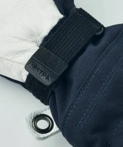 Discount Hestra Juniors' Army Leather Heli Ski 3-Finger Navy Marin