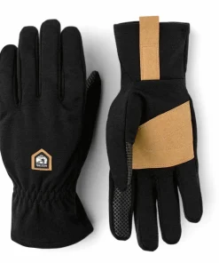 New Hestra Merino Windwool Liner - 5 Finger Black Svart