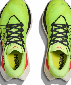 Outlet Hoka Men's Rocket X Trail Neon Yuzu/Neon Flame