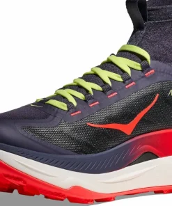 Discount Hoka Men's Tecton X 3 Squid Ink / Neon Flame