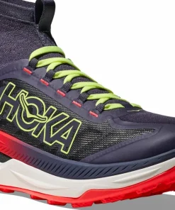 Discount Hoka Men's Tecton X 3 Squid Ink / Neon Flame