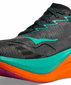 Clearance Hoka Women's Mach X 2 Wide Black/Electric Aqua