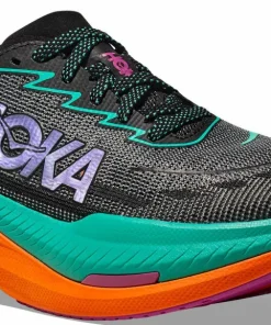 Clearance Hoka Women's Mach X 2 Wide Black/Electric Aqua