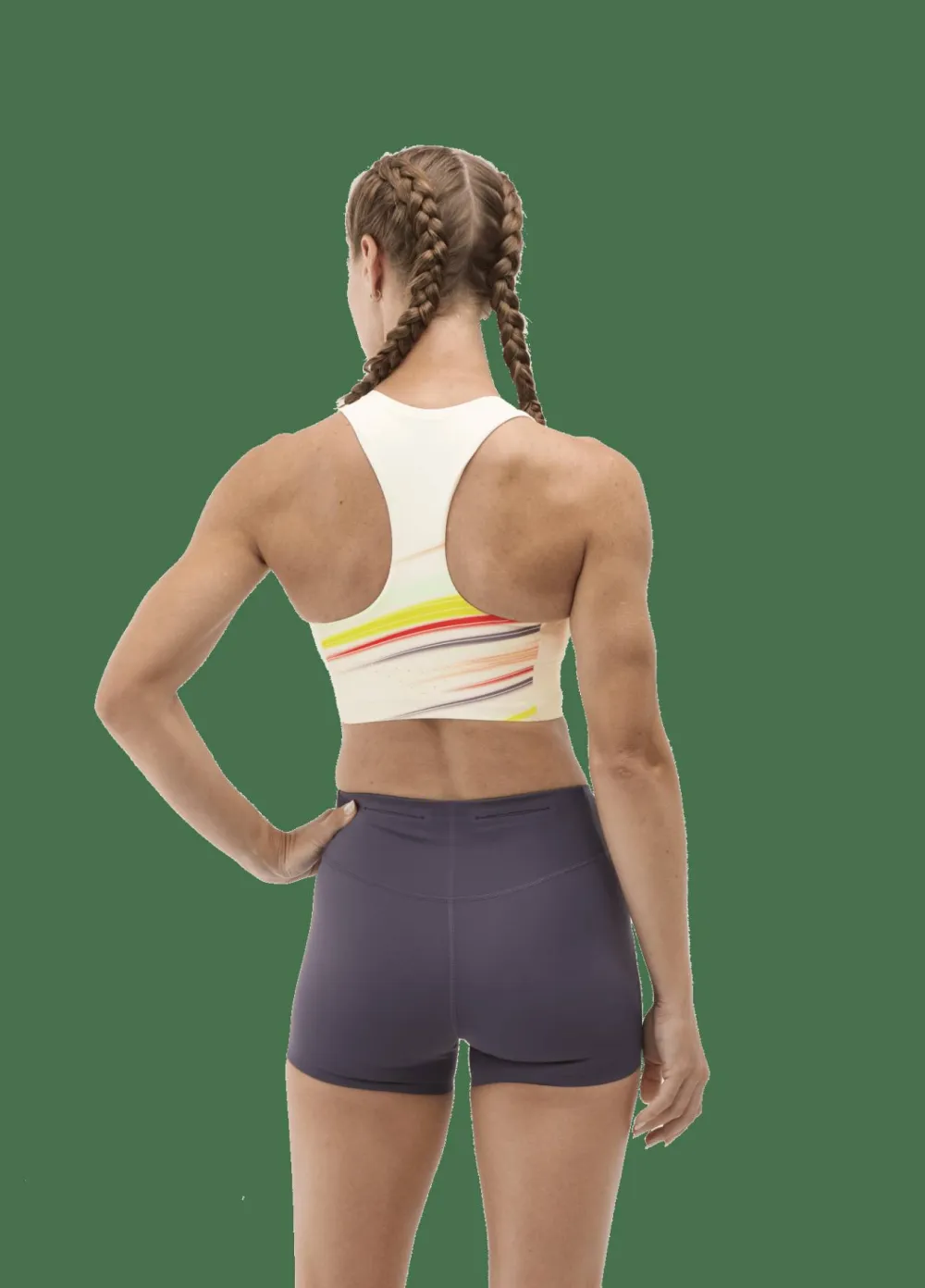 Best Hoka Women's Race Day Crop Bra Alabaster Flare
